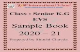 Class : Senior K.G EVS Sample Book
