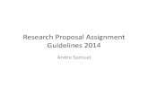 Research Proposal Assignment Guidelines 2014