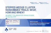 STEPPED WEDGE CLUSTER RANDOMIZED TRIALS: WHAT, HOW …