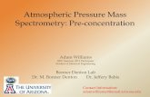 Atmospheric Pressure Mass Spectrometry: Pre-concentration