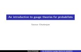 An introduction to gauge theories for probabilists