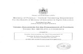 Tender Documents for the Procurement of Furniture