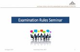 Examination Rules Seminar