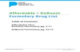 Affordable + RxBoost Formulary Drug List