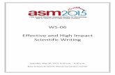 WS-06 Effective and High Impact Scientific Writing