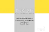 National Voluntary Consensus Standards for Home Health Care
