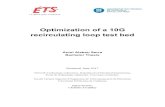 Optimization of a 10G recirculating loop test bed