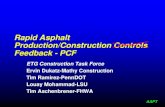 Rapid Asphalt Production/Construction Controls Feedback - PCF