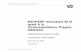 NCPDP Version D.0 and 1.2 Transactions Payer Sheets