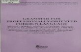 GRAMMAR FOR PROFESSIONALLY-ORIENTED FOREIGN LANGUAGE
