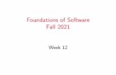 Foundations of Software Fall 2021