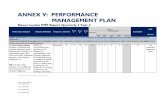 ANNEX V: PERFORMANCE MANAGEMENT PLAN