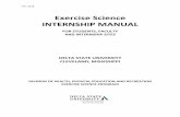 Exercise Science INTERNSHIP MANUAL - Delta State