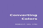 Converting Colors - RGB(117, 101, 176)