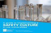 A guide to implementing a SAFETY CULTURE