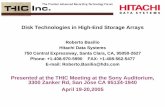 Disk Technologies in High-End Storage Arrays