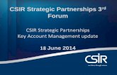 CSIR Strategic Partnerships 3 Forum
