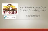 Online Entry instructions for the Dutchess County Fairgrounds