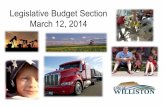 Legislative Budget Section March 12, 2014