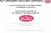 GCSE ENGLISH LITERATURE: UNSEEN POETRY TEACHER GUIDE ...