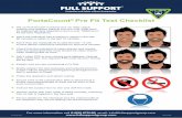PortaCount Pre Fit Test Checklist