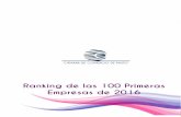 Ranking de las 100 Primeras Empresas de 2016
