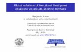 Global solutions of functional fixed point equations via ...