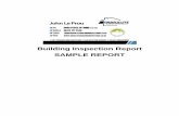 Building Inspection Report SAMPLE REPORT