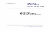 U.S. Department of BUDGET Transportation ESTIMATES
