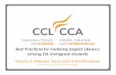 Best Practices for Fostering English Literacy among ESL ...