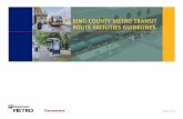 KING COUNTY METRO TRANSIT ROUTE FACILITIES GUIDELINES