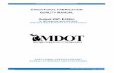 MDOT Structural Fabrication Quality Manual