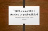 Variable aleatoria y función de probabilidad