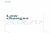 Law changes 2016/17
