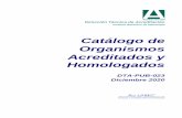 Catálogo de Organismos Acreditados y Homologados