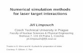 Numerical simulation methods for laser target interactions