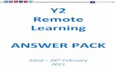 Y2 Remote Learning ANSWER PACK - Pontefract Academies Trust