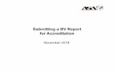 Submitting a BV Report for Accreditation Nov 2018