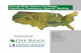 Energy-Water Nexus Knowledge Discovery Framework, Experts ...