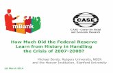 How Much Did the Federal Reserve Learn from History in ...
