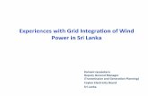 Experiences with Grid Integraon of Wind Power in Sri Lanka