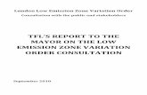 Low Emission Zone Variation Order Consultation TfL Report ...