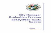 City Manager Evaluation Process 2019/2020 Goals Update