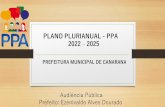 PLANO PLURIANUAL - PPA 2022 2025