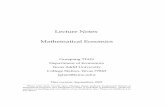 Lecture Notes Mathematical Ecnomics