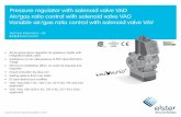 Pressure regulator with solenoid valve VAD Air/gas ratio ...