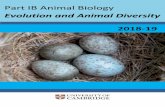 PART IB ANIMAL BIOLOGY