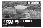 APPLE & FRUIT CRUSHER SHOWN WITH APPLE AND FRUIT CRUSHER
