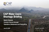 CAP Water Users Shortage Briefing