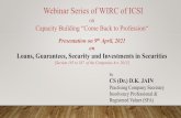 Presentation on 9th April, 2021 on Loans, Guarantees ...